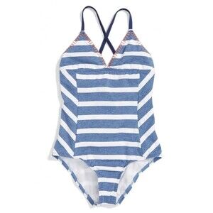 Splendid Girls Chambray Cottage Striped One Piece Sz 8